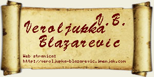 Veroljupka Blažarević vizit kartica